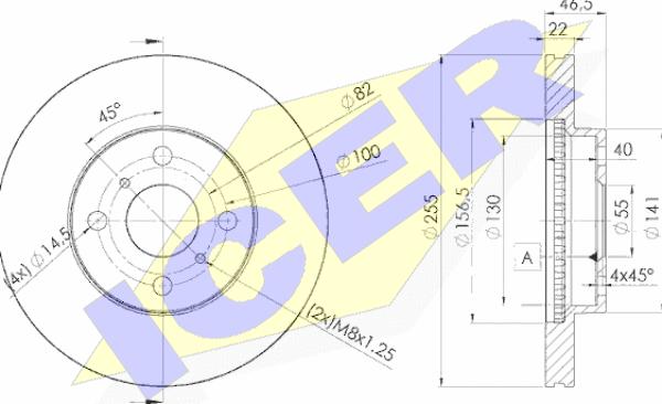 Icer 78BD2038-2 - Bremžu diski www.autospares.lv