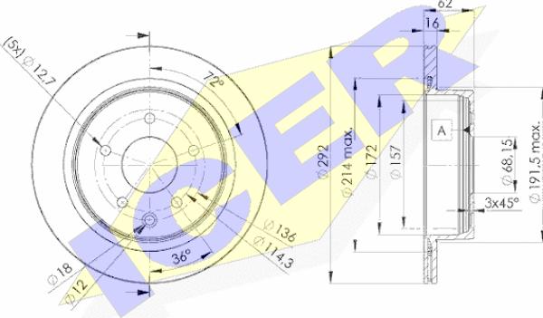 Icer 78BD2071-2 - Bremžu diski www.autospares.lv