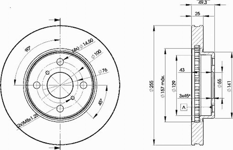 Icer 78BD2100 - Bremžu diski www.autospares.lv