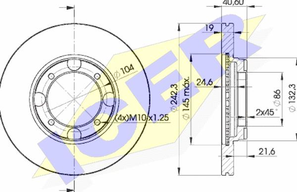 Icer 78BD2135-2 - Bremžu diski autospares.lv