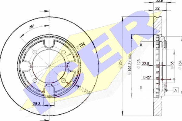 Icer 78BD2830-2 - Bremžu diski www.autospares.lv