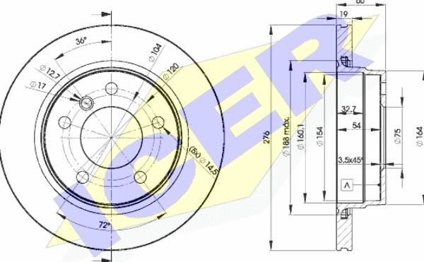 Icer 78BD2315-2 - Bremžu diski autospares.lv