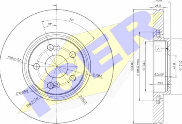 Icer 78BD2317-2 - Bremžu diski autospares.lv