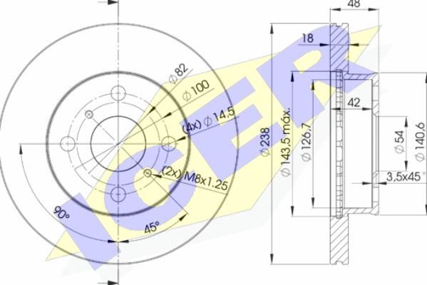 Icer 78BD2250-2 - Bremžu diski autospares.lv