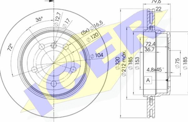 Icer 78BD2218-2 - Bremžu diski www.autospares.lv