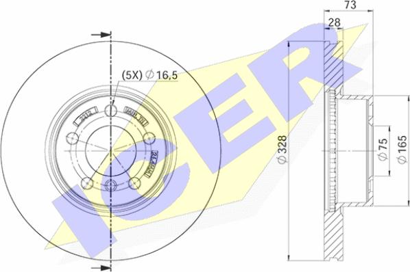 Icer 78BD2212-2 - Bremžu diski www.autospares.lv