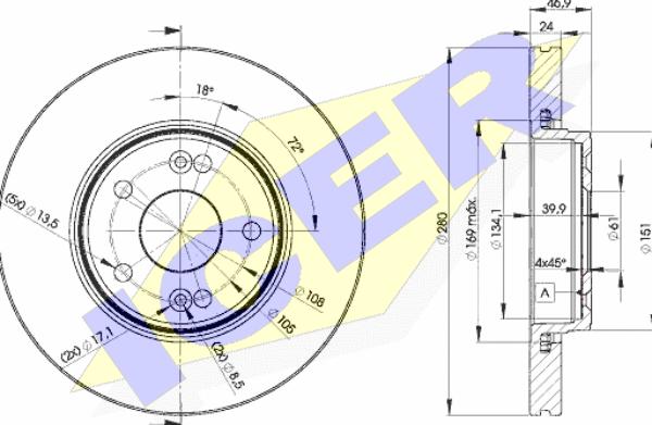 Icer 78BD2234-2 - Bremžu diski www.autospares.lv