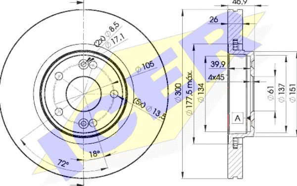 Icer 78BD2235-2 - Bremžu diski www.autospares.lv