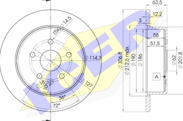 Icer 78BD2790-2 - Bremžu diski www.autospares.lv