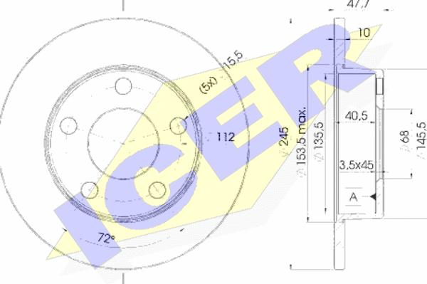 Icer 78BD2746-2 - Bremžu diski www.autospares.lv