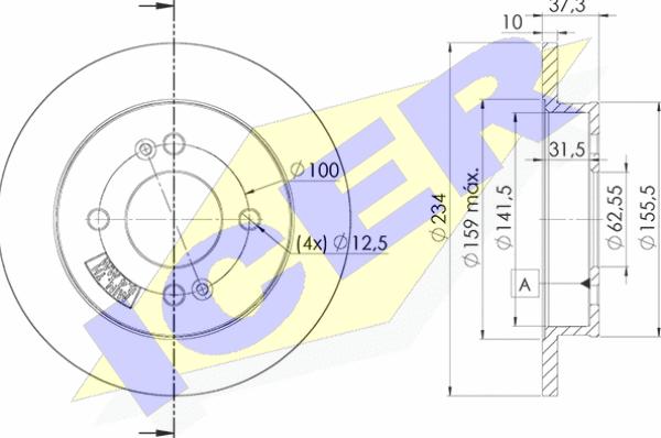 Icer 78BD7520-2 - Bremžu diski www.autospares.lv