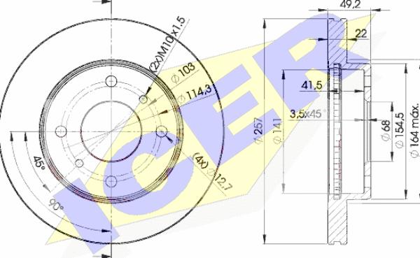 Icer 78BD7101-2 - Bremžu diski autospares.lv