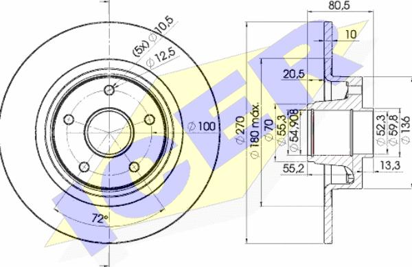 Icer 78BD7898-1 - Bremžu diski autospares.lv