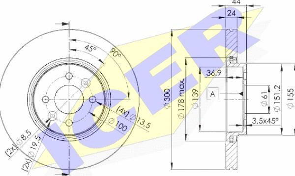 Icer 78BD7897-2 - Bremžu diski www.autospares.lv