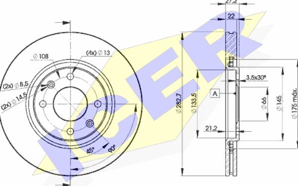 Icer 78BD7810-2 - Bremžu diski autospares.lv