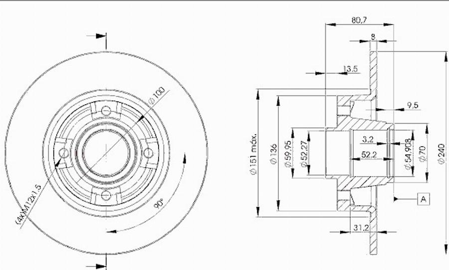 Icer 78BD7823 - Bremžu diski www.autospares.lv