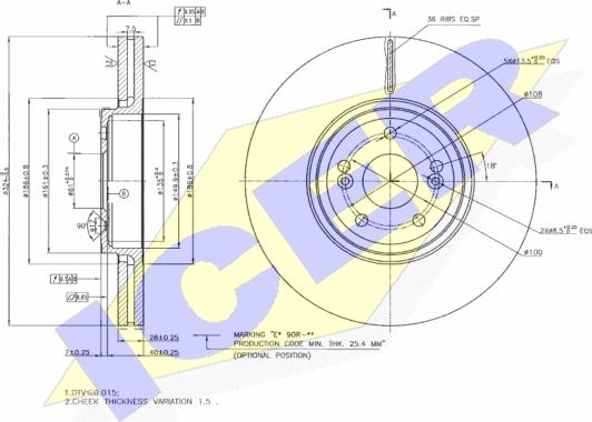 Icer 78BD7357-2 - Bremžu diski www.autospares.lv