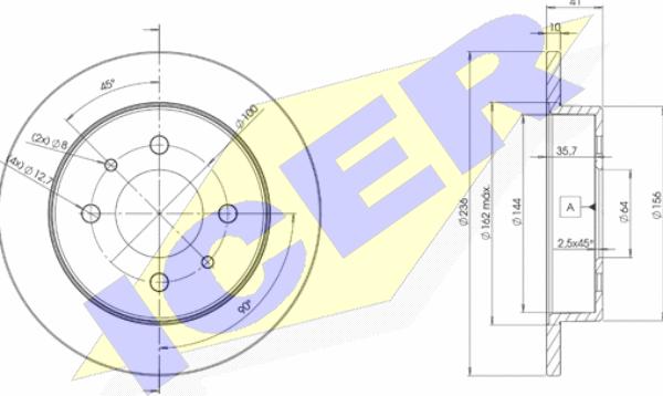 Icer 78BD7763-2 - Bremžu diski www.autospares.lv