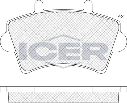 Icer LM1442 - Bremžu uzliku kompl., Disku bremzes www.autospares.lv