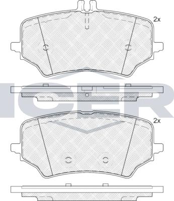 Icer LM1523 - Bremžu uzliku kompl., Disku bremzes www.autospares.lv