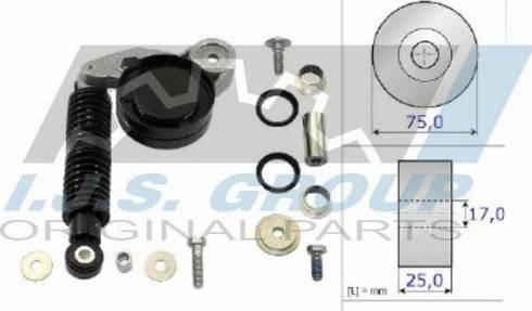 IJS GROUP 93-1429 - Remkomplekts, Spriegotājlīste-Ķīļrievu siksna autospares.lv