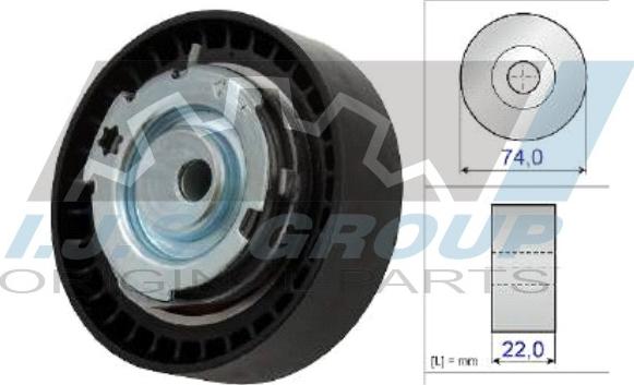 IJS GROUP 93-1117 - Spriegotājrullītis, Gāzu sadales mehānisma piedziņas siksna www.autospares.lv