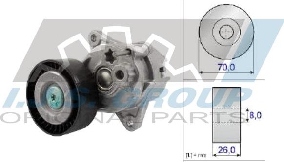 IJS GROUP 93-1311 - Натяжитель, поликлиновый ремень www.autospares.lv