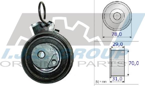 IJS GROUP 93-1731 - Spriegotājrullītis, Gāzu sadales mehānisma piedziņas siksna autospares.lv