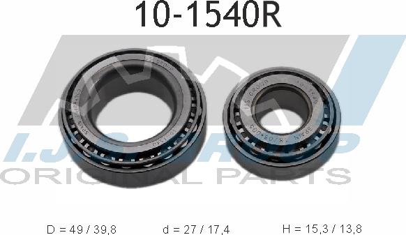 IJS GROUP 10-1540R - Подшипник ступицы колеса www.autospares.lv