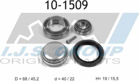 IJS GROUP 10-1509 - Подшипник ступицы колеса, комплект www.autospares.lv