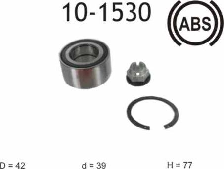 IJS GROUP 10-1530 - Wheel hub, bearing Kit www.autospares.lv