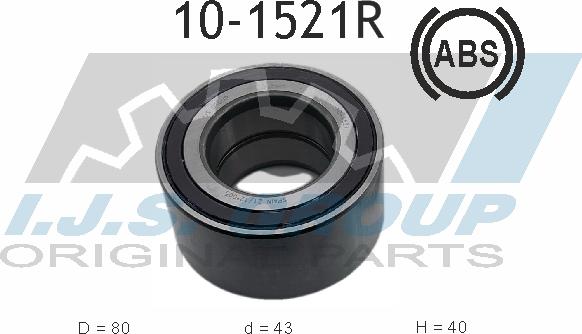 IJS GROUP 10-1521R - Wheel Bearing www.autospares.lv