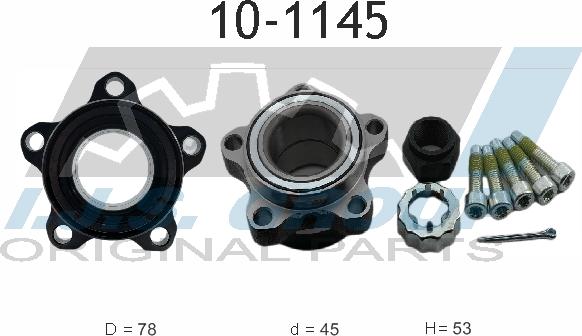 IJS GROUP 10-1145 - Подшипник ступицы колеса, комплект www.autospares.lv