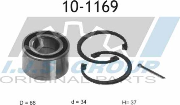 IJS GROUP 10-1169 - Wheel hub, bearing Kit www.autospares.lv