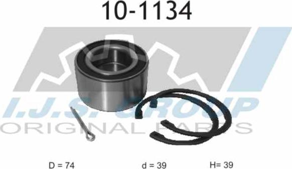 IJS GROUP 10-1134 - Riteņa rumbas gultņa komplekts autospares.lv