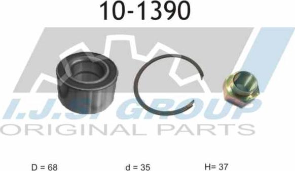 IJS GROUP 10-1390 - Wheel hub, bearing Kit www.autospares.lv