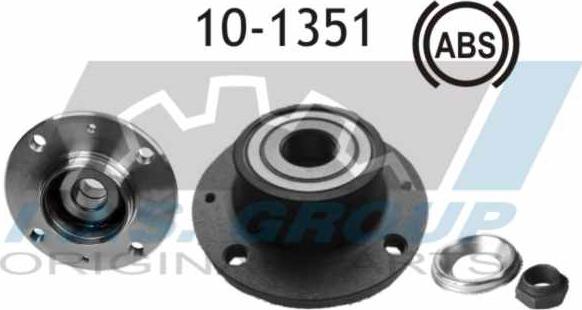 IJS GROUP 10-1351 - Wheel hub, bearing Kit www.autospares.lv