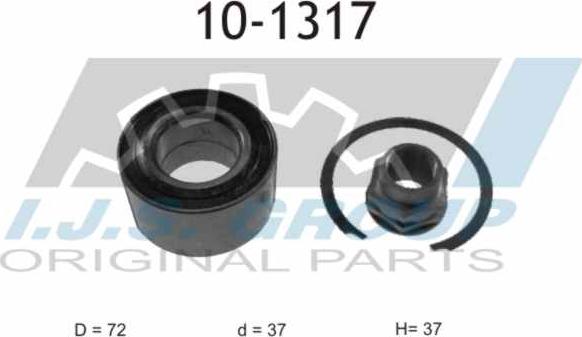 IJS GROUP 10-1317 - Wheel hub, bearing Kit www.autospares.lv