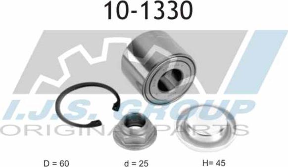 IJS GROUP 10-1330 - Подшипник ступицы колеса, комплект www.autospares.lv