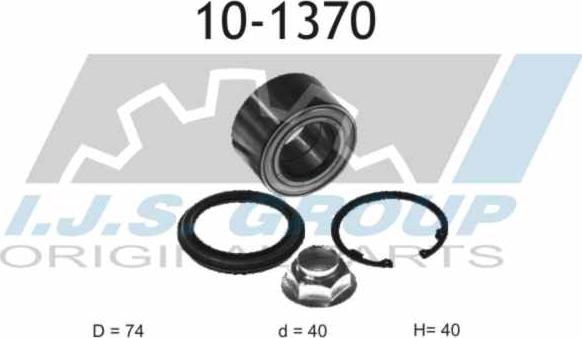 IJS GROUP 10-1370 - Подшипник ступицы колеса, комплект www.autospares.lv