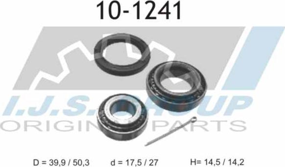 IJS GROUP 10-1241 - Wheel hub, bearing Kit www.autospares.lv