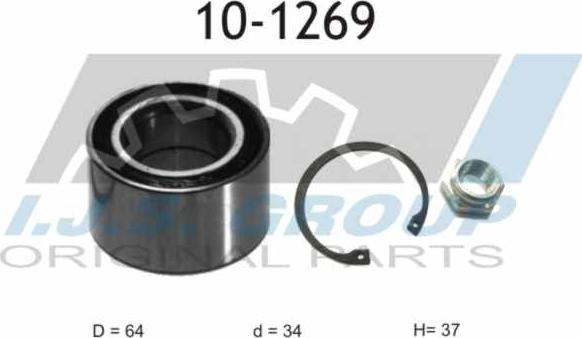 IJS GROUP 10-1269 - Wheel hub, bearing Kit www.autospares.lv