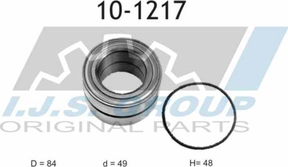 IJS GROUP 10-1217 - Riteņa rumbas gultņa komplekts www.autospares.lv