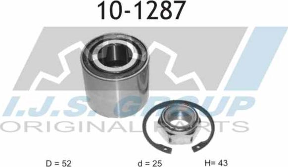 IJS GROUP 10-1287 - Riteņa rumbas gultņa komplekts autospares.lv