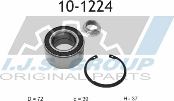 IJS GROUP 10-1224 - Wheel hub, bearing Kit www.autospares.lv