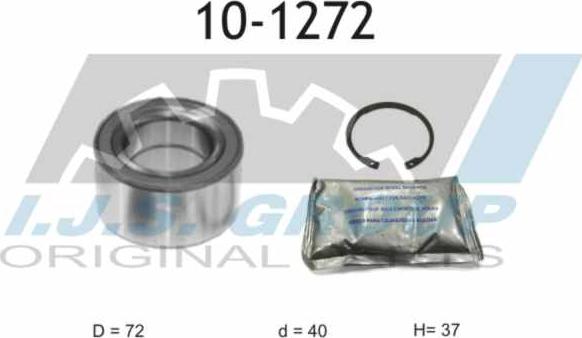 IJS GROUP 10-1272 - Wheel hub, bearing Kit www.autospares.lv