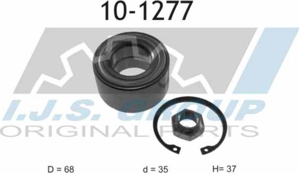 IJS GROUP 10-1277 - Wheel hub, bearing Kit www.autospares.lv