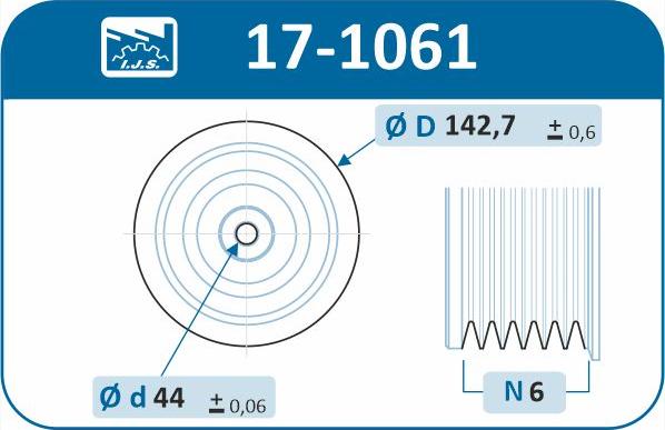 IJS GROUP 17-1061 - Piedziņas skriemelis, Kloķvārpsta autospares.lv