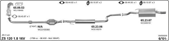 Imasaf 554000005 - Izplūdes gāzu sistēma www.autospares.lv