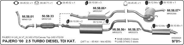 Imasaf 555000020 - Izplūdes gāzu sistēma autospares.lv